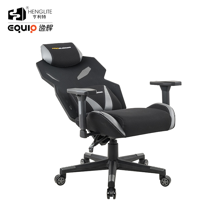 Grey Black EQ3030 Wide Back Racing Gaming Chair