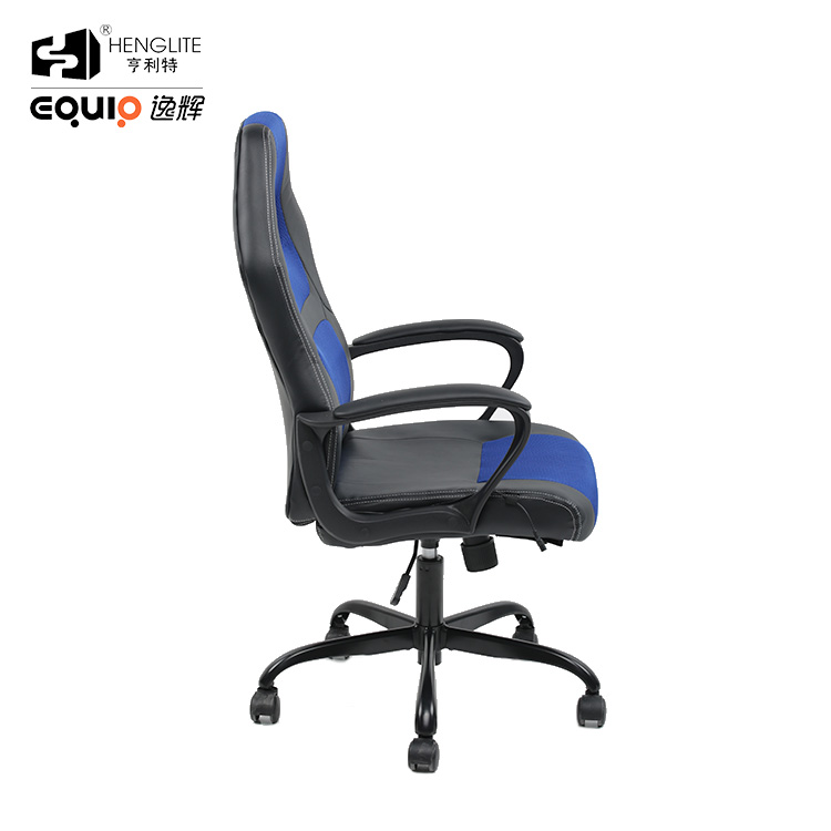 Blue Black EQ5003 Mesh PU Leather Gaming Chair