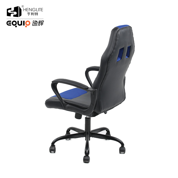 Blue Black EQ5003 Mesh PU Leather Gaming Chair