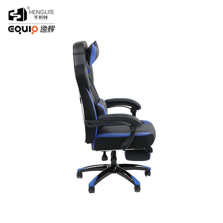 Blue Black EQ5071 Ergonomic Soft Rebound Gaming Chair