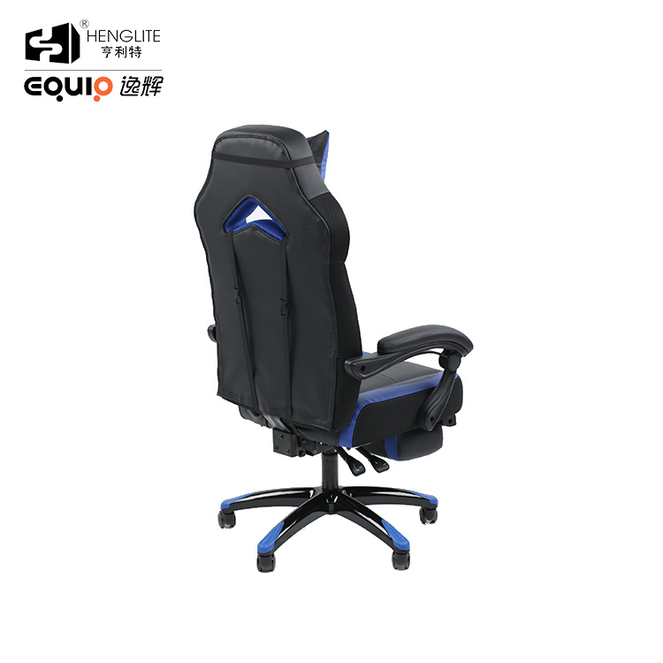 Blue Black EQ5071 Ergonomic Soft Rebound Gaming Chair