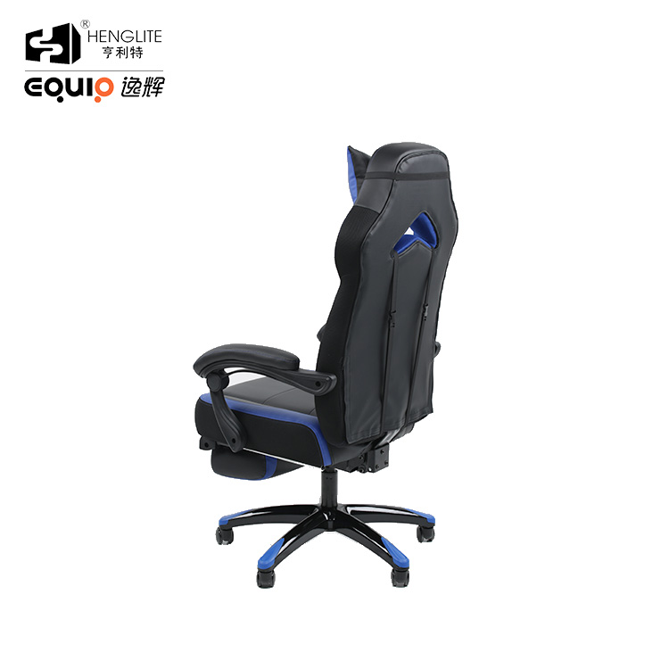 Blue Black EQ5071 Ergonomic Soft Rebound Gaming Chair