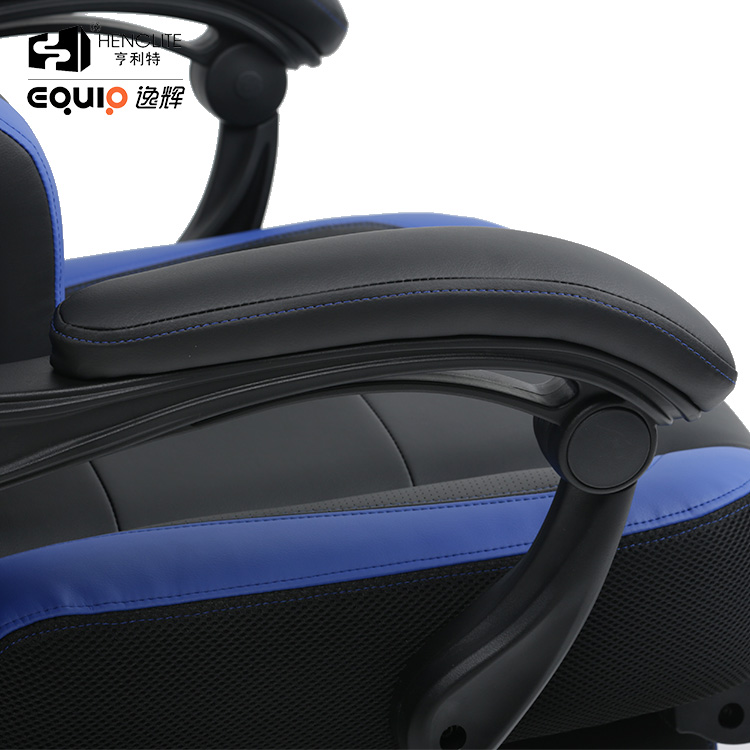 Blue Black EQ5071 Ergonomic Soft Rebound Gaming Chair