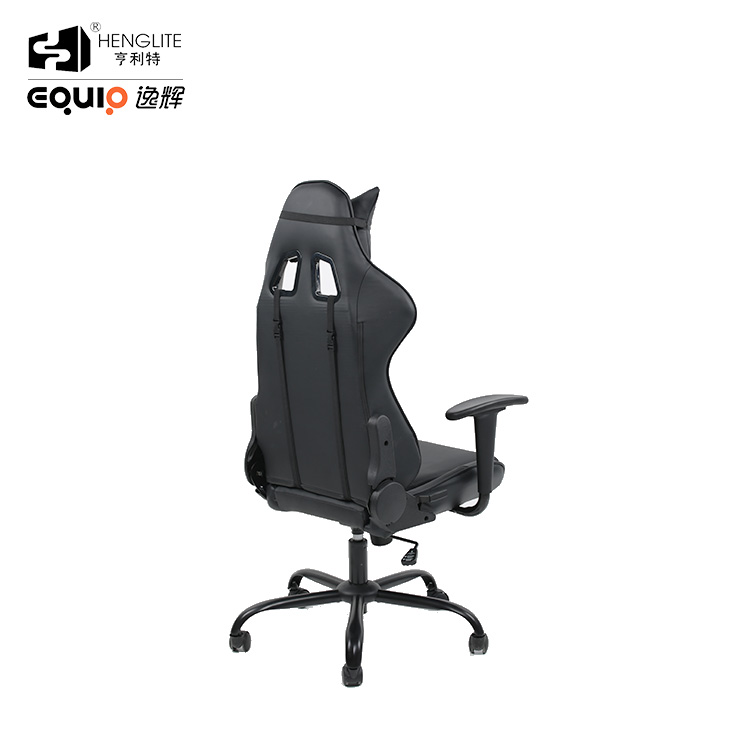 Black EQ7002 Headrest Lumbar Support Soft Sebound Gaming Chair