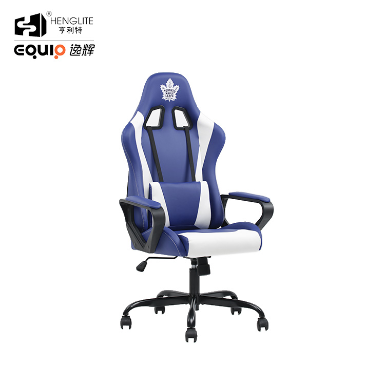 Blue White EQ7007 Logo Customize Gaming Chair