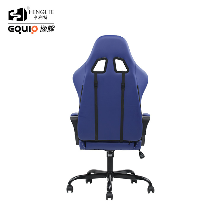 Blue White EQ7007 Logo Customize Gaming Chair