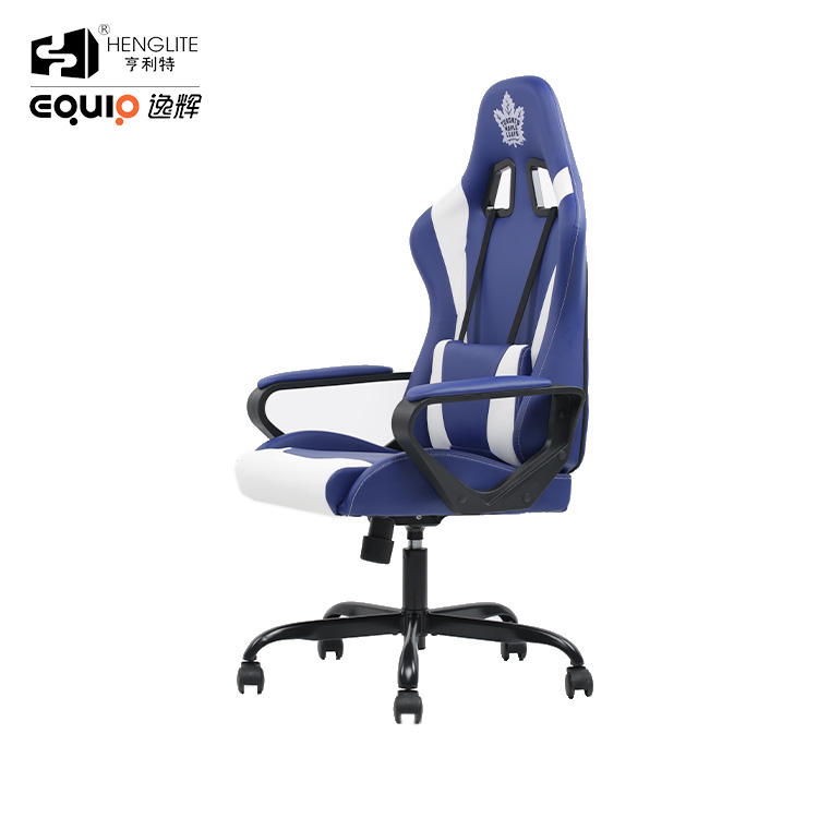 Blue White EQ7007 Logo Customize Gaming Chair