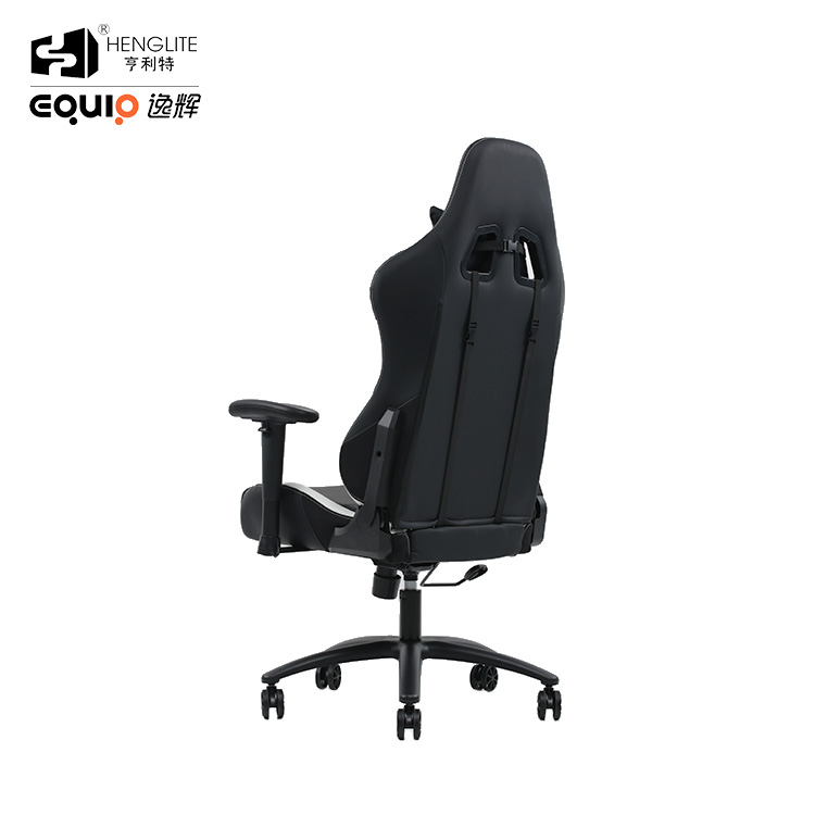 White Black EQ7020 2D Armrest Gaming Chair