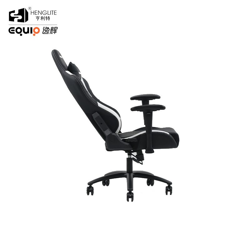 White Black EQ7020 2D Armrest Gaming Chair