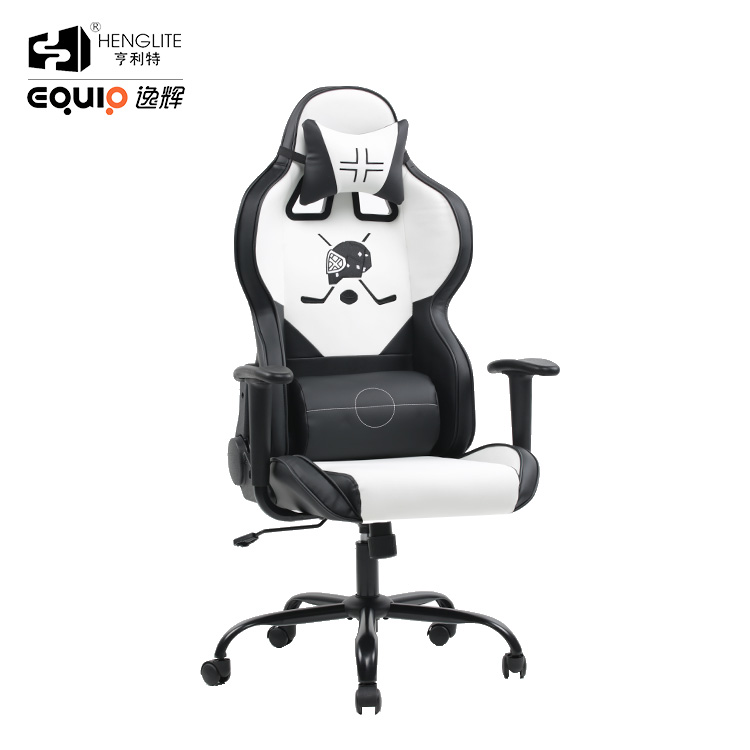 White Black EQ7030 Pattern Can Be Customized Gaming Chair