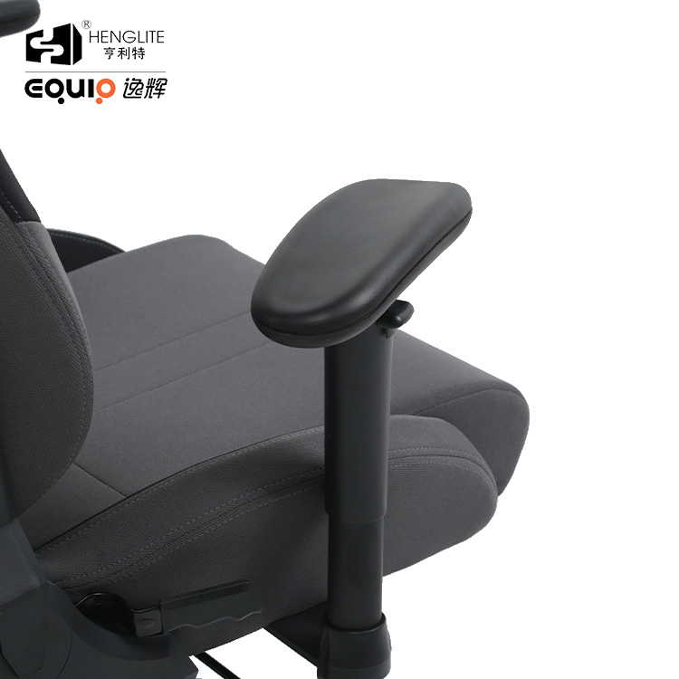 Black EQ7032 Soft Material PU Surface Racing Gaming Chair