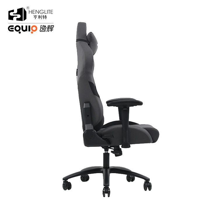 Black EQ7032 Soft Material PU Surface Racing Gaming Chair