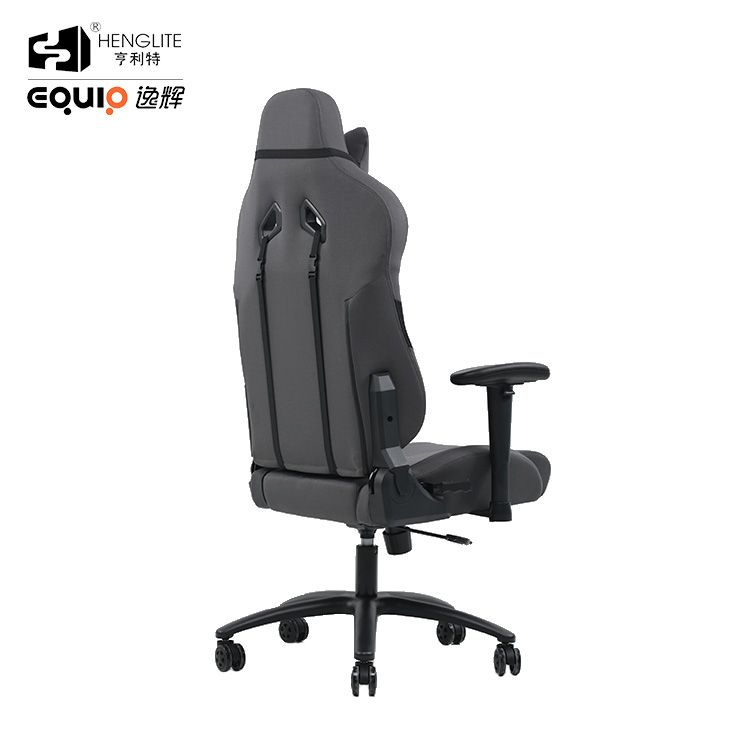 Black EQ7032 Soft Material PU Surface Racing Gaming Chair