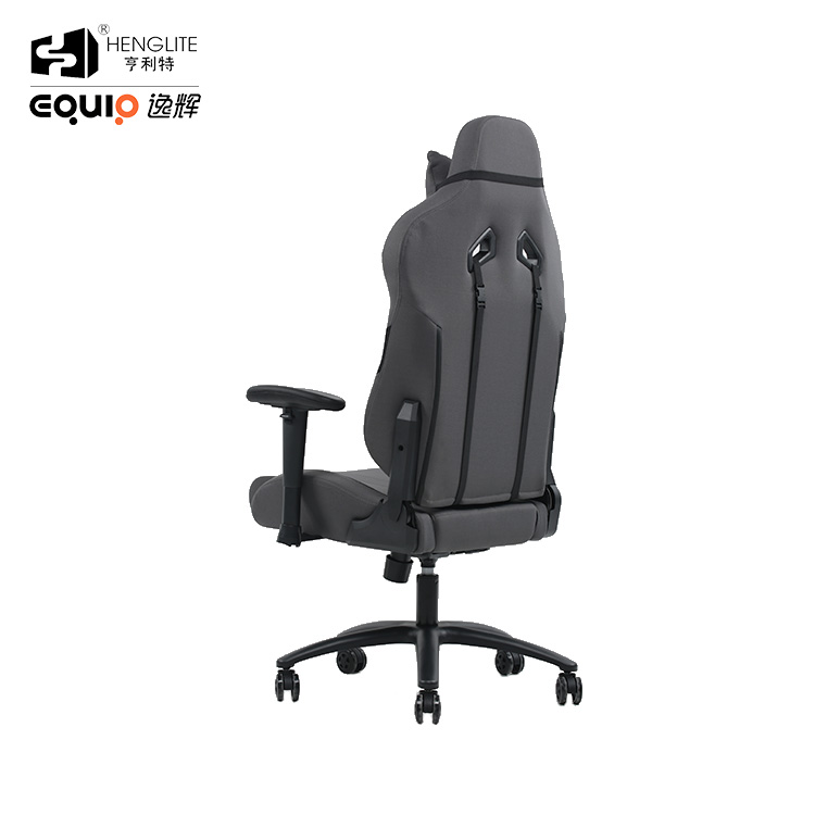 Black EQ7032 Soft Material PU Surface Racing Gaming Chair