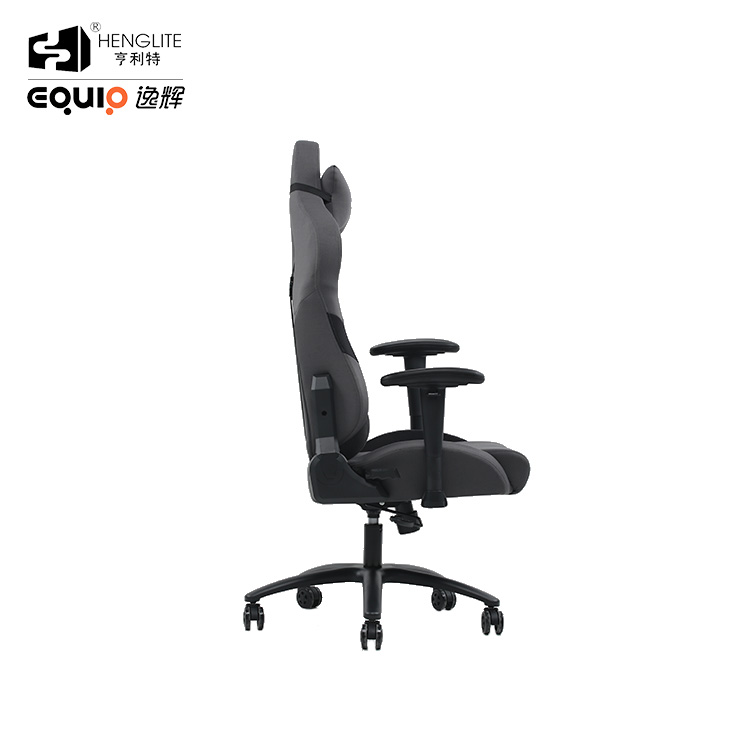 Black EQ7032 Soft Material PU Surface Racing Gaming Chair