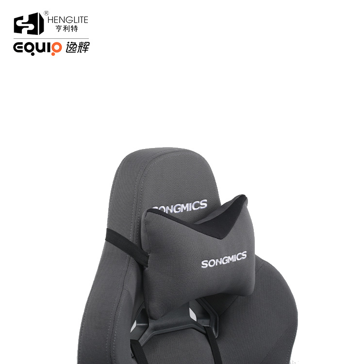 Black EQ7032 Soft Material PU Surface Racing Gaming Chair