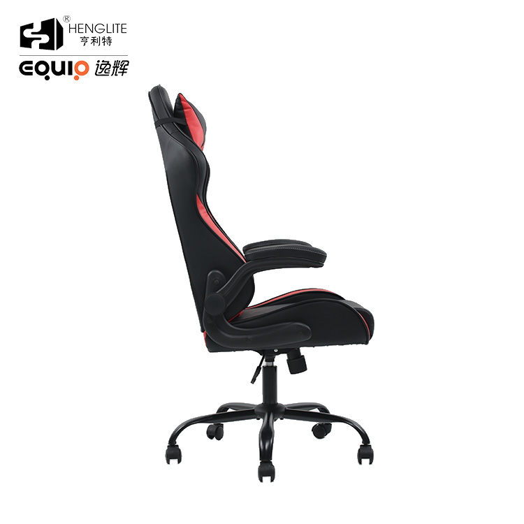 Red Black EQ7055 Ergonomic Soft Rebound Gaming Chair