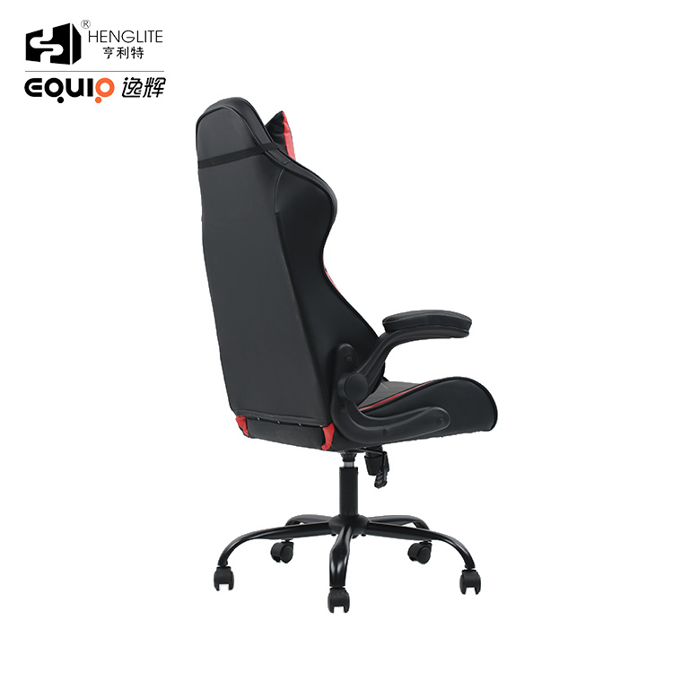 Red Black EQ7055 Ergonomic Soft Rebound Gaming Chair