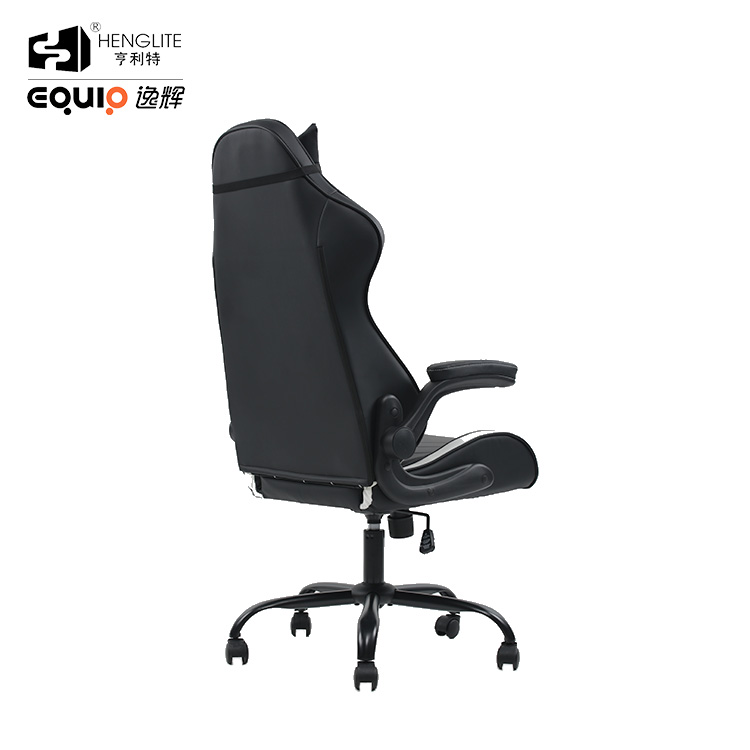 White Black EQ7055 Ergonomic Soft Rebound Gaming Chair