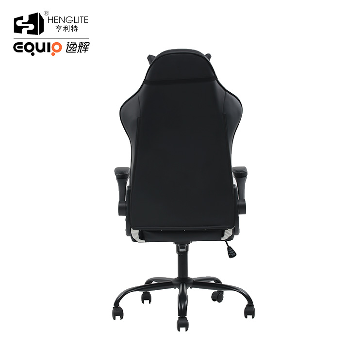 White Black EQ7055 Ergonomic Soft Rebound Gaming Chair