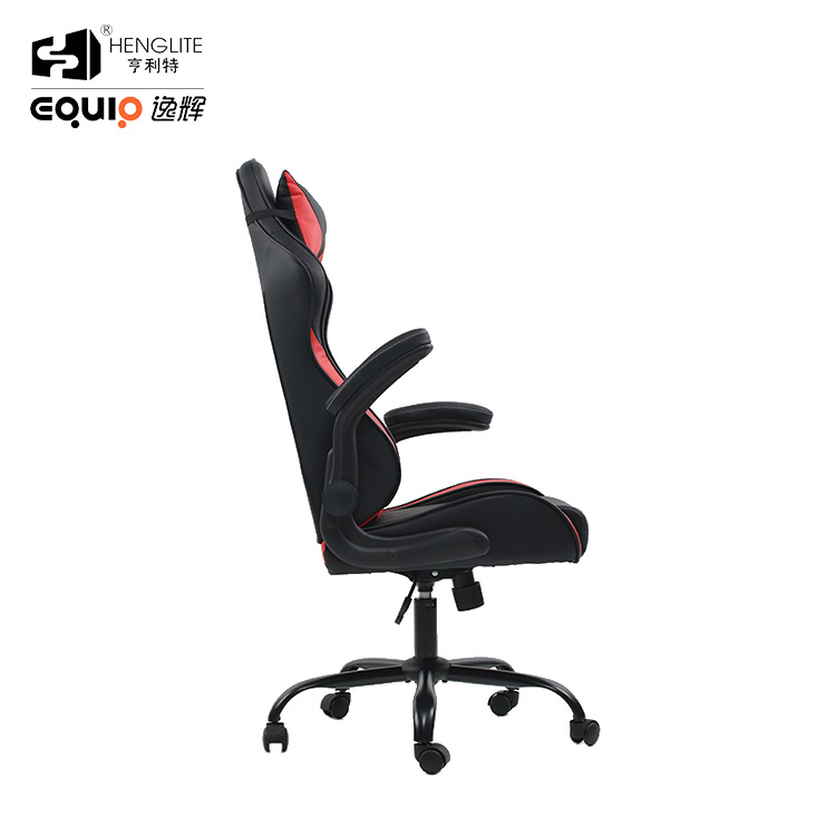 Red Black EQ7055 Ergonomic Soft Rebound Gaming Chair