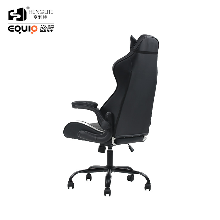 White Black EQ7055 Ergonomic Soft Rebound Gaming Chair