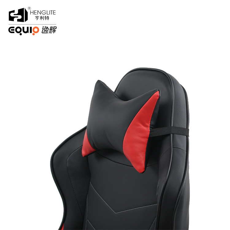 Red Black EQ7055 Ergonomic Soft Rebound Gaming Chair