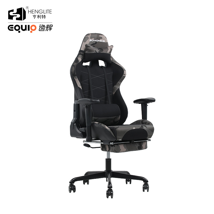 Camouflage EQ7080 2D Armrest Gaming Chair With Footrest 