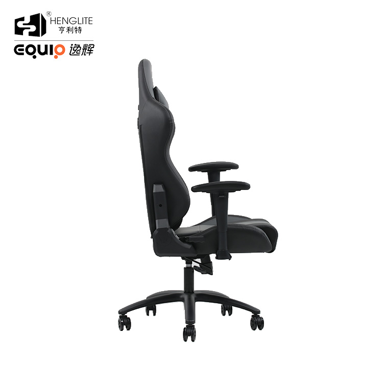 Gray Black EQ7086 PU Wheels Gaming Chair