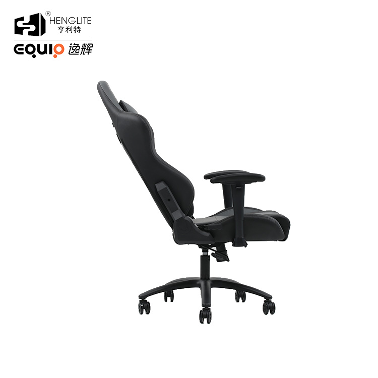 Gray Black EQ7086 PU Wheels Gaming Chair