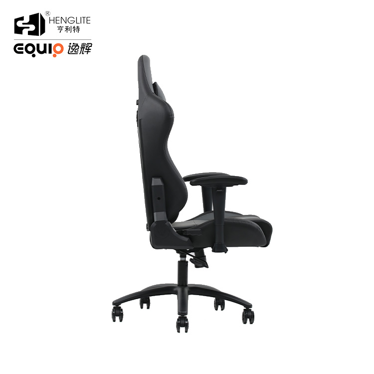 Gray Black EQ7086 PU Wheels Gaming Chair