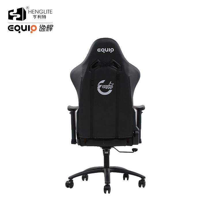 Red Black EQ7086 PU Wheels Gaming Chair