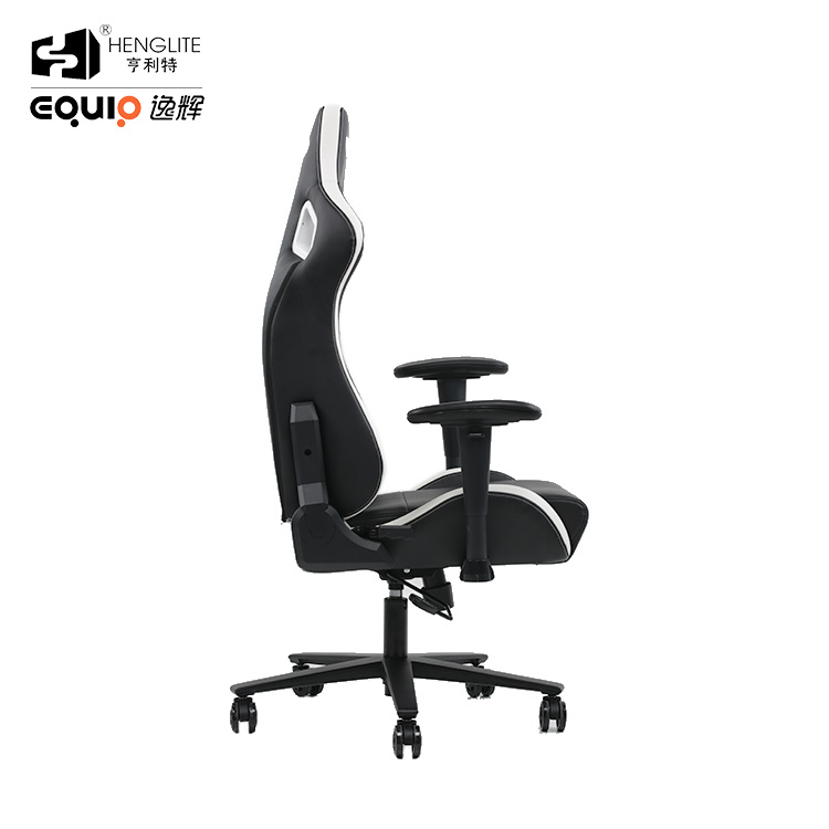 White Black  EQ7088 Frog Base 2D Armrest Ergonomic Gaming Chair