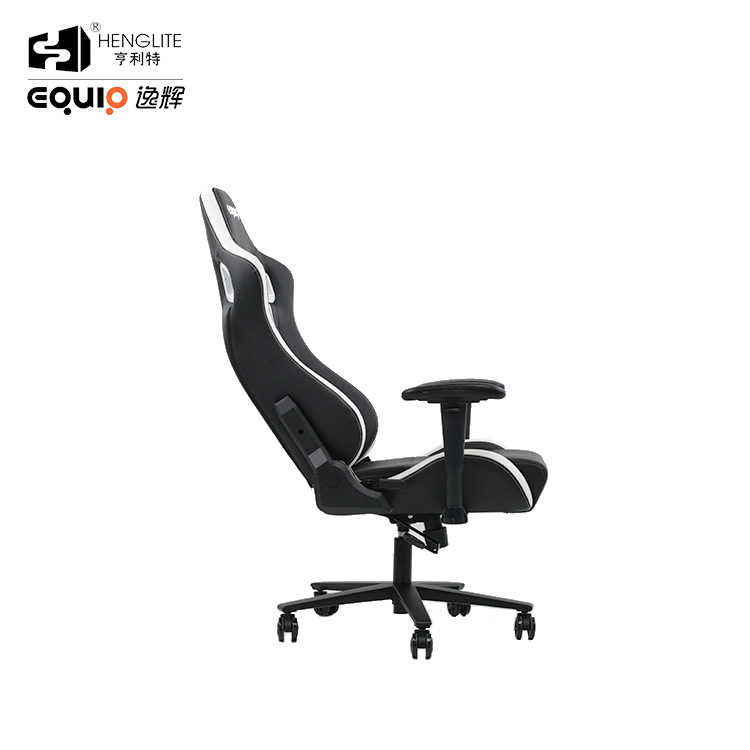 White Black  EQ7088 Frog Base 2D Armrest Ergonomic Gaming Chair