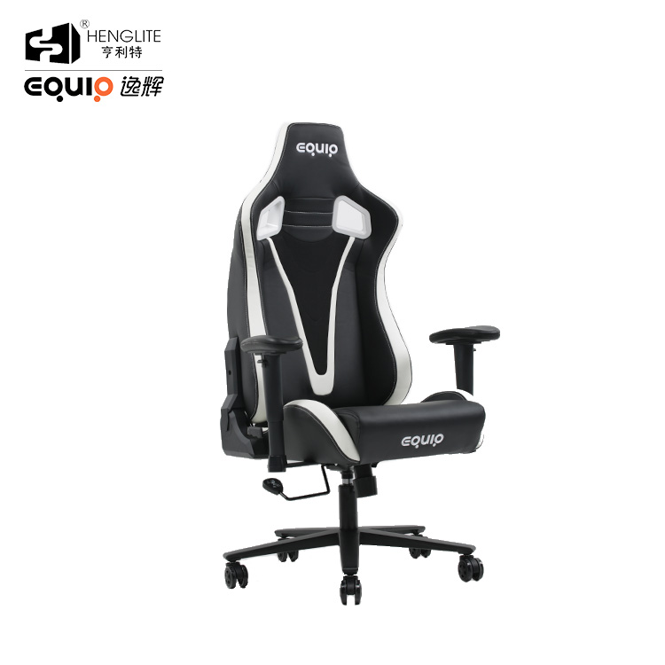 White Black  EQ7088 Frog Base 2D Armrest Ergonomic Gaming Chair