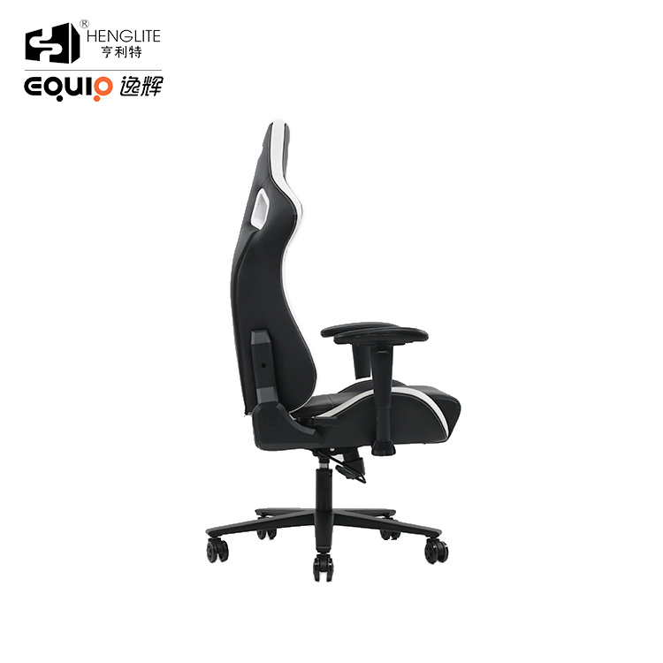 White Black  EQ7088 Frog Base 2D Armrest Ergonomic Gaming Chair