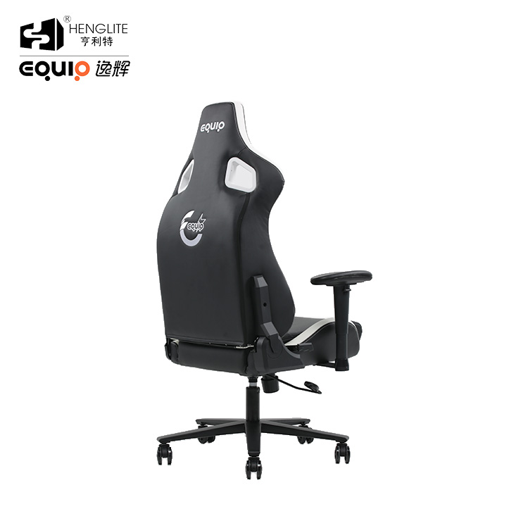 White Black  EQ7088 Frog Base 2D Armrest Ergonomic Gaming Chair