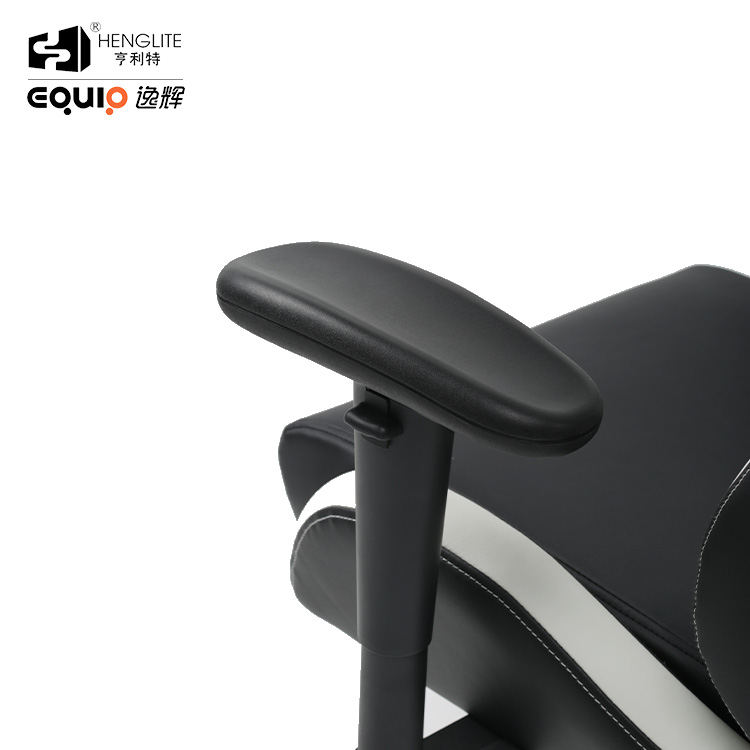 White Black  EQ7088 Frog Base 2D Armrest Ergonomic Gaming Chair