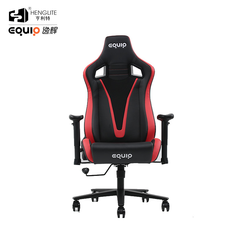 Red Black EQ7088 Frog Base 2D Armrest Ergonomic Gaming Chair