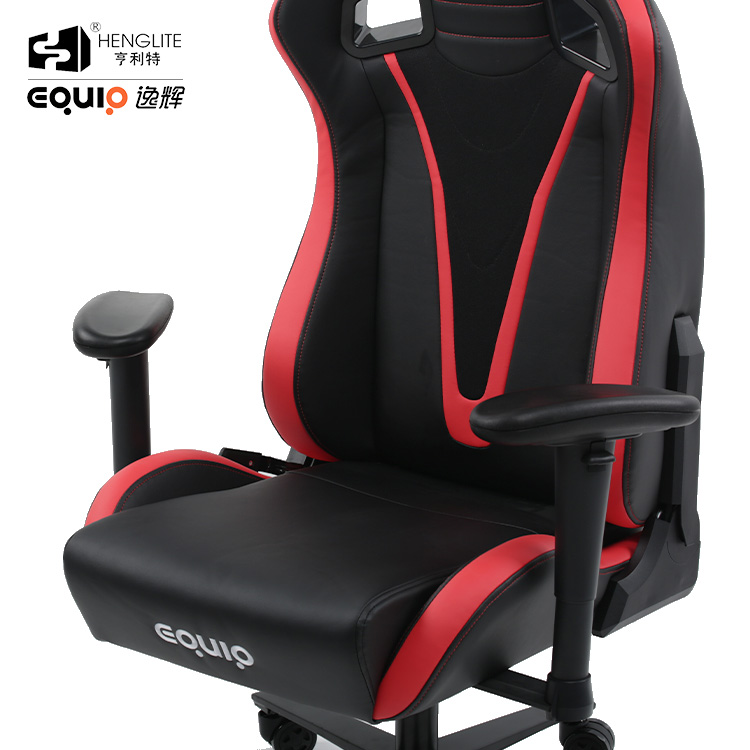 Red Black EQ7088 Frog Base 2D Armrest Ergonomic Gaming Chair