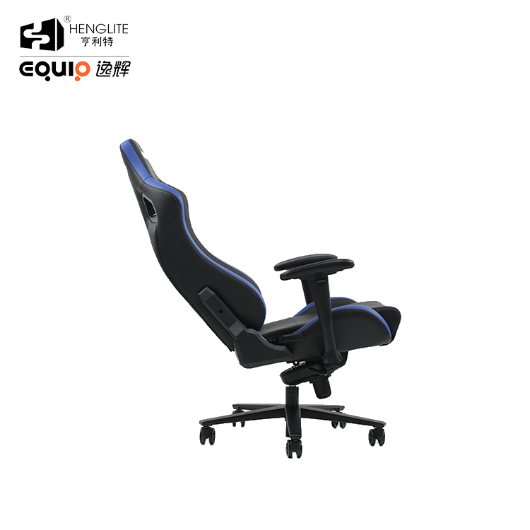 Black Blue EQ7088 Frog Base 2D Armrest Ergonomic Gaming Chair