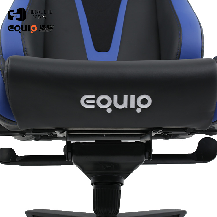 Black Blue EQ7088 Frog Base 2D Armrest Ergonomic Gaming Chair