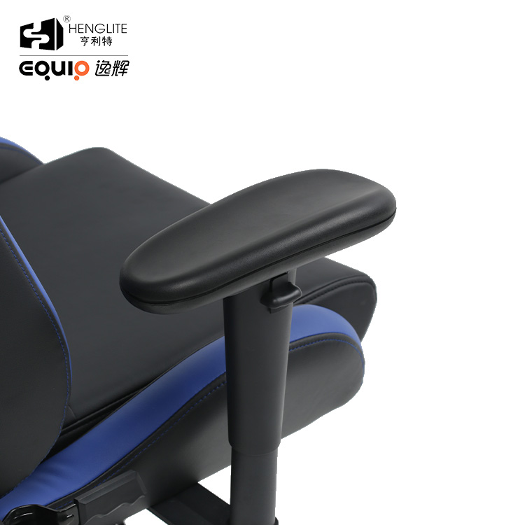 Black Blue EQ7088 Frog Base 2D Armrest Ergonomic Gaming Chair