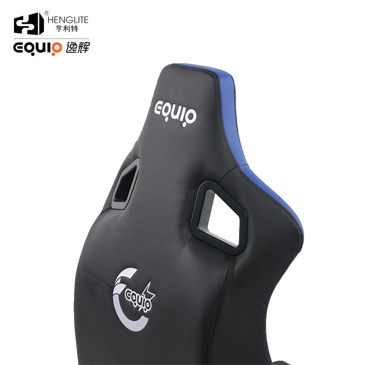 Black Blue EQ7088 Frog Base 2D Armrest Ergonomic Gaming Chair