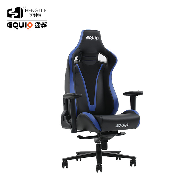 Black Blue EQ7088 Frog Base 2D Armrest Ergonomic Gaming Chair