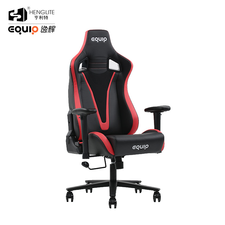 Red Black EQ7088 Frog Base 2D Armrest Ergonomic Gaming Chair