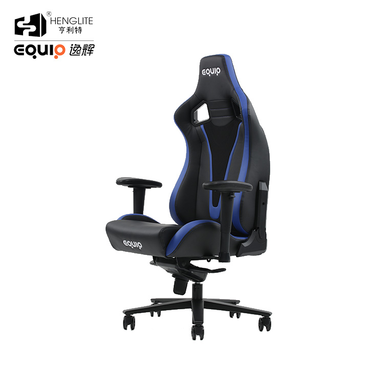 Black Blue EQ7088 Frog Base 2D Armrest Ergonomic Gaming Chair