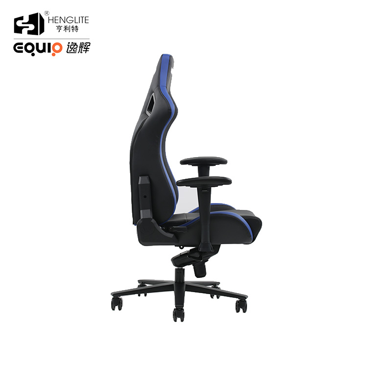 Black Blue EQ7088 Frog Base 2D Armrest Ergonomic Gaming Chair