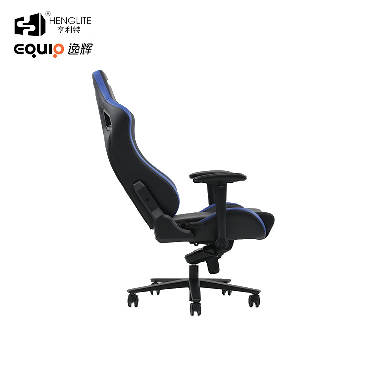 Black Blue EQ7088 Frog Base 2D Armrest Ergonomic Gaming Chair