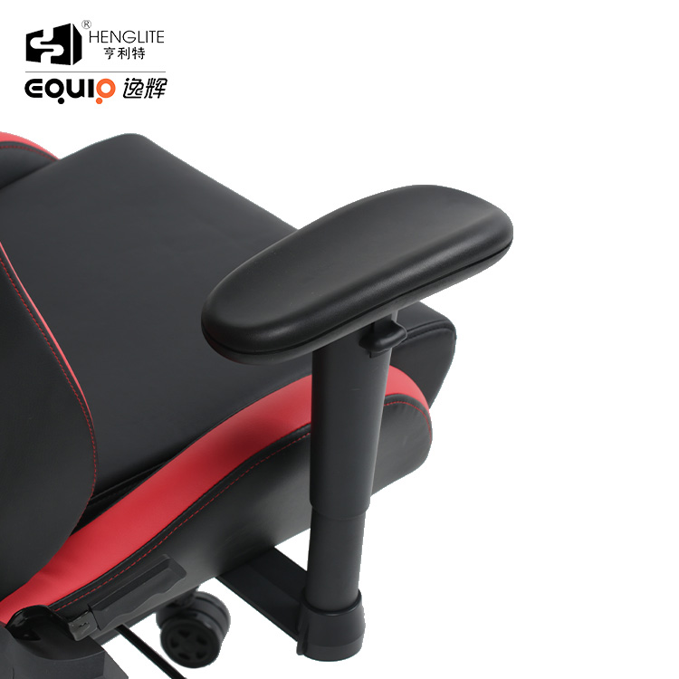 Red Black EQ7088 Frog Base 2D Armrest Ergonomic Gaming Chair